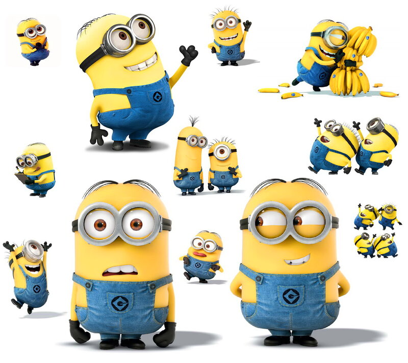 Minions in Various Poses — Yellow