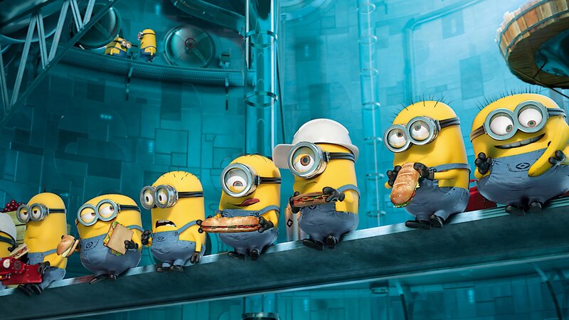 Minions on Conveyor Belt — Yellow, Playful, 3d Render