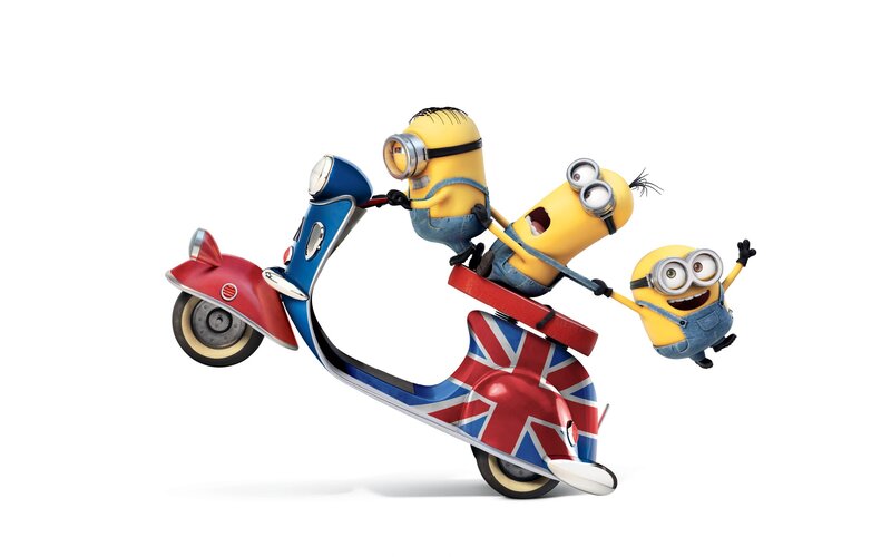 Minions on Scooter — Yellow