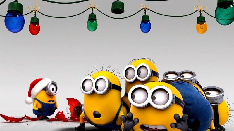 Minions with Santa Hat