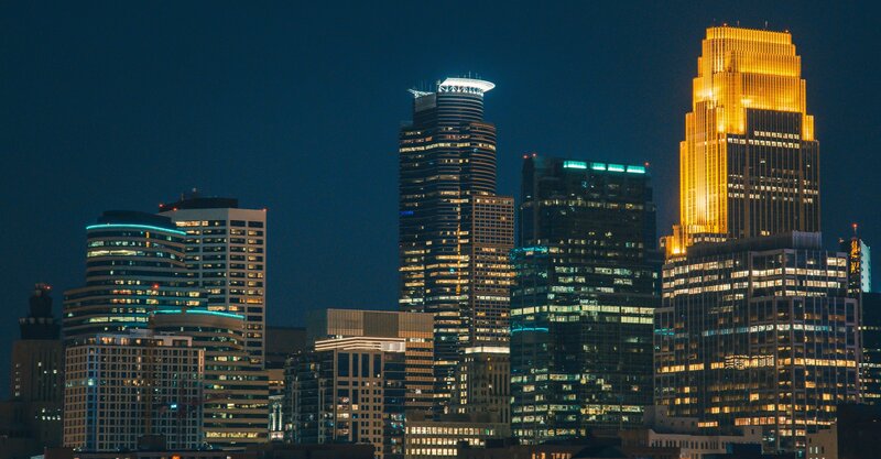 Minneapolis Skyline — Blue