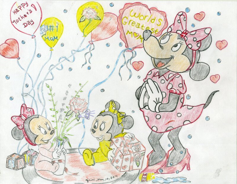 Minnie Mouse and Babies