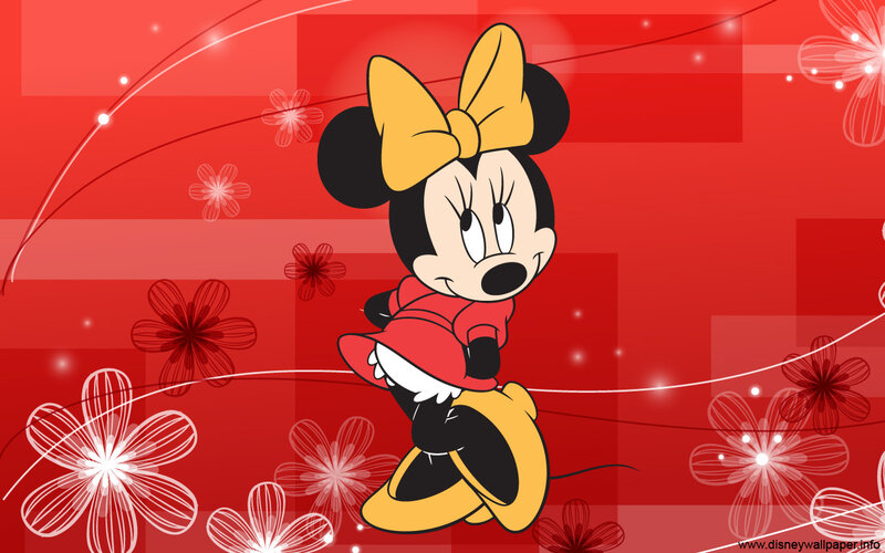 Minnie Mouse Character — Red, Playful