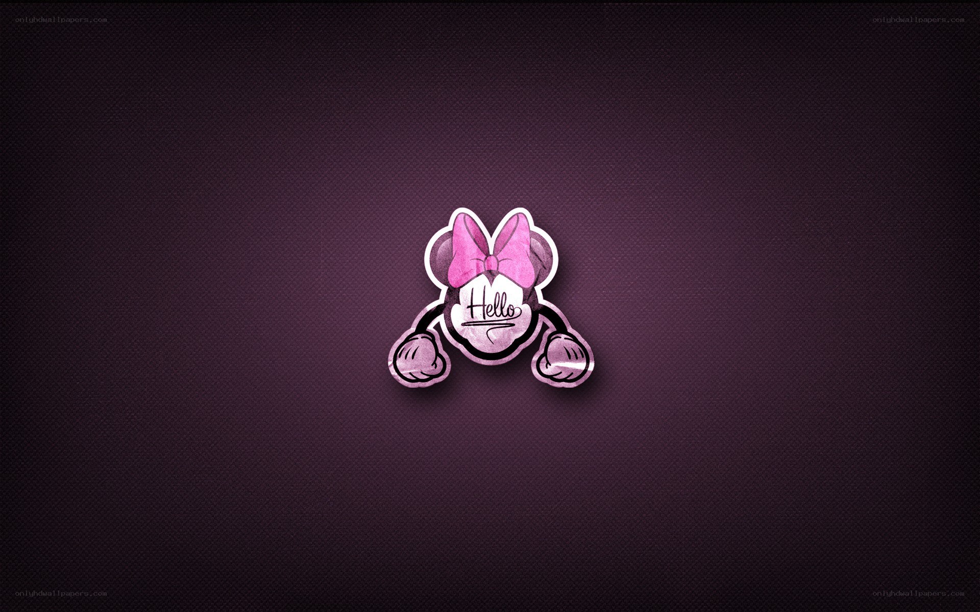 Minnie Mouse with pink bow