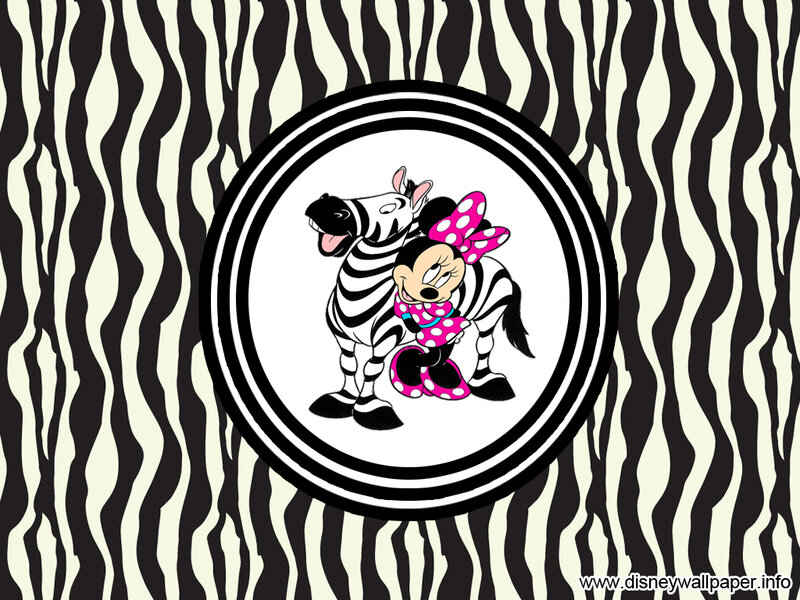 Minnie Mouse with Zebra