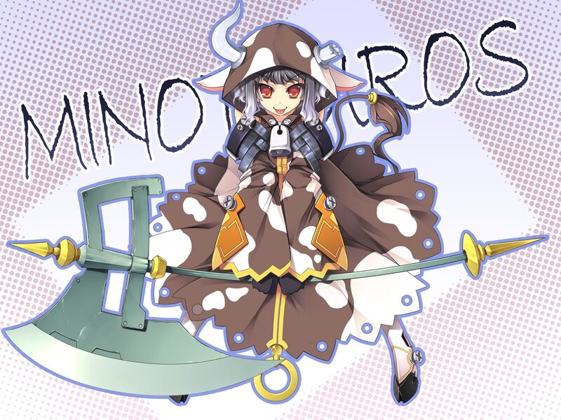 Mino cow girl character