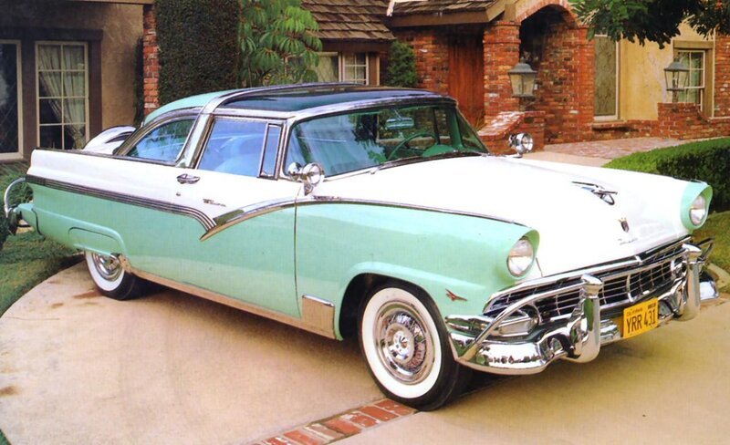 Mint Green and White Car