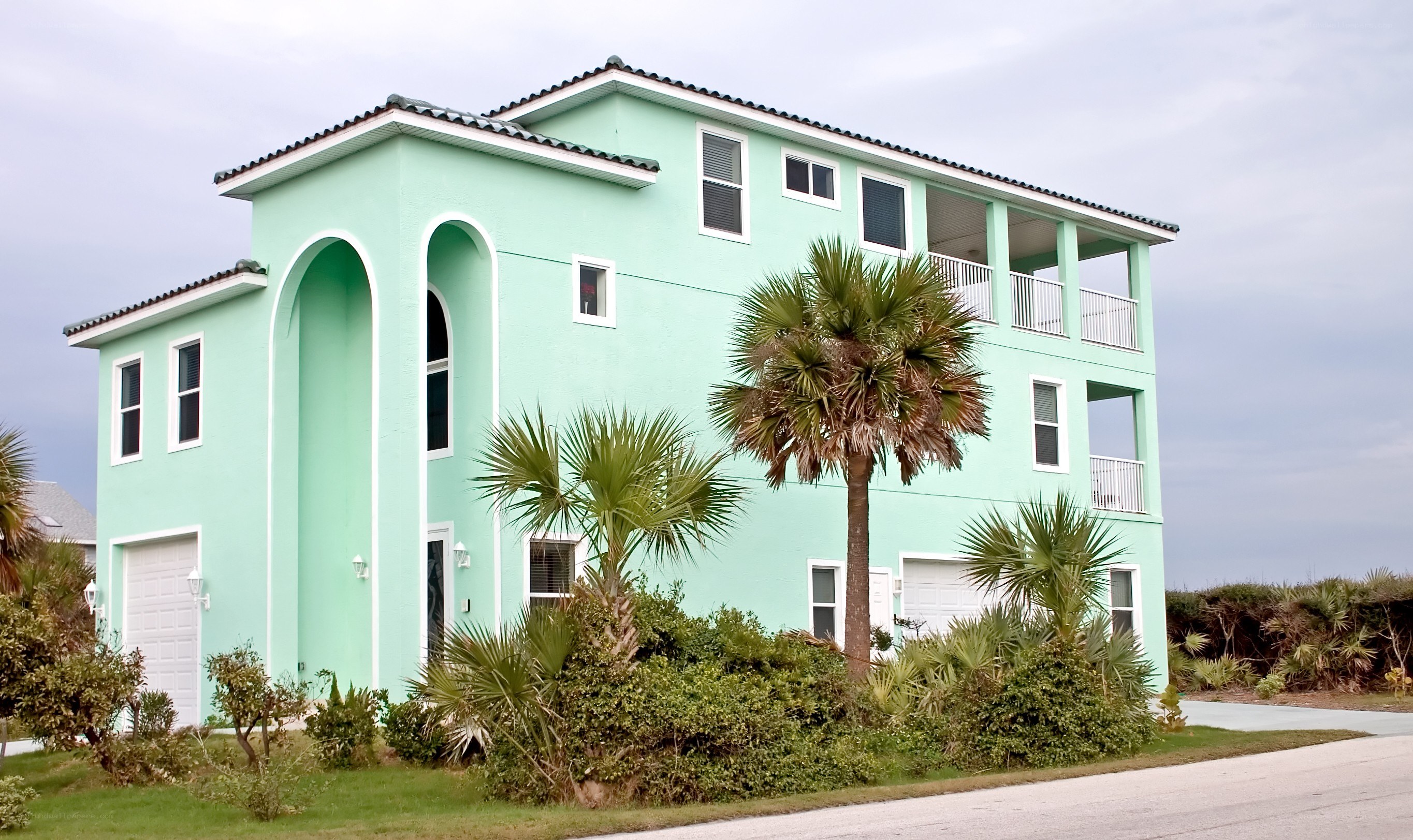 mint green beach house
