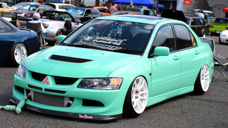 Mint Green Modified Car