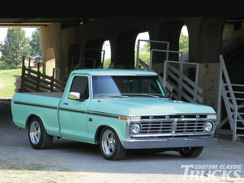 Mint Green Pickup Truck