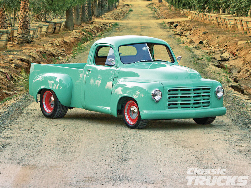 Mint-green Vintage Pickup Truck