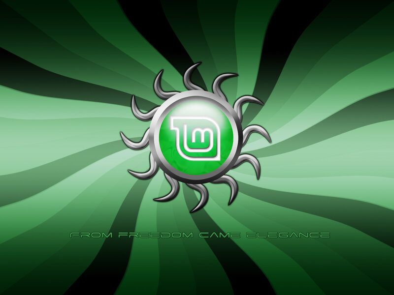 Mint Linux logo wallpaper