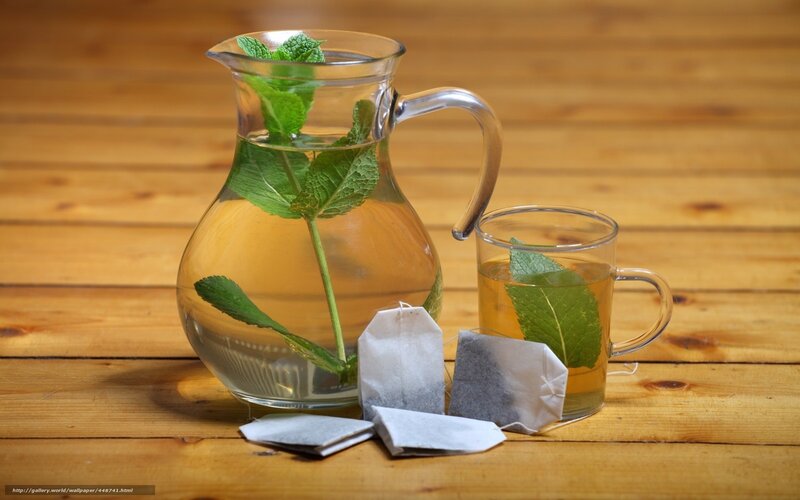 Mint Tea Setup — Brown, Calm
