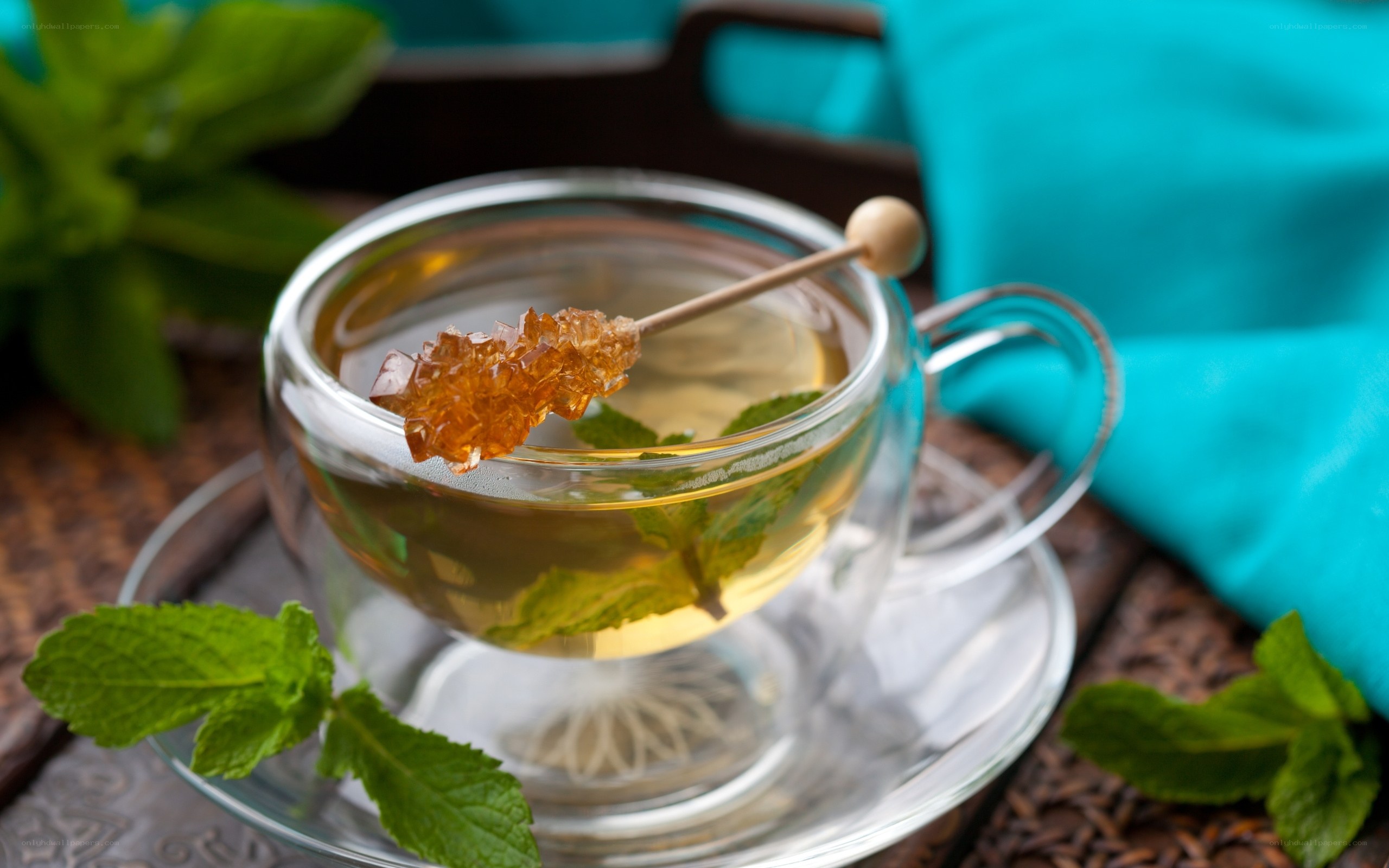 mint tea with rock sugar