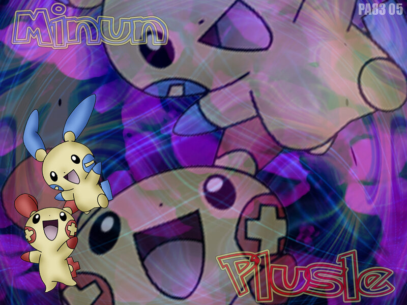 Minun and Plusle wallpaper
