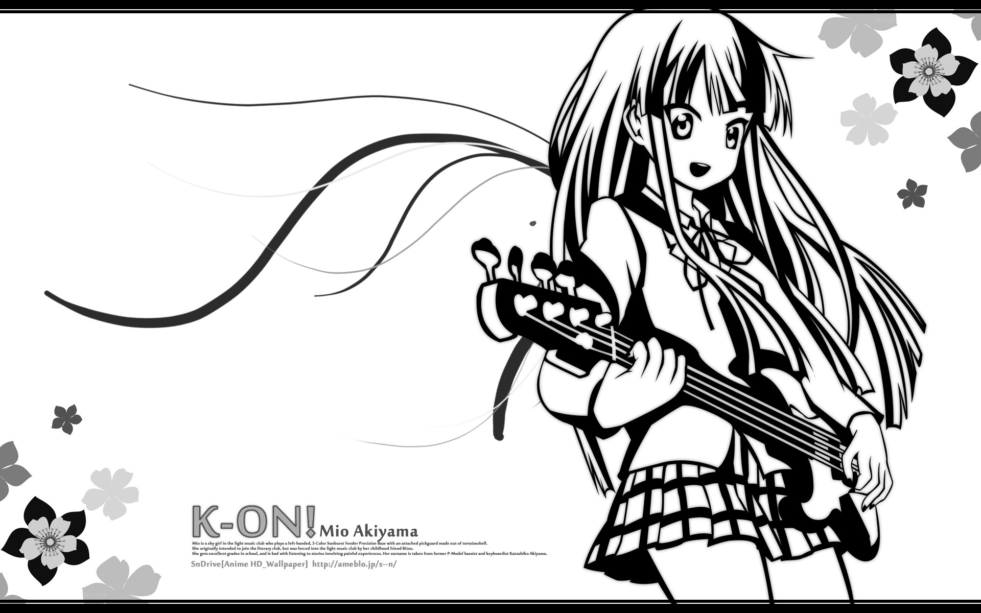 Mio Akiyama playing bass
