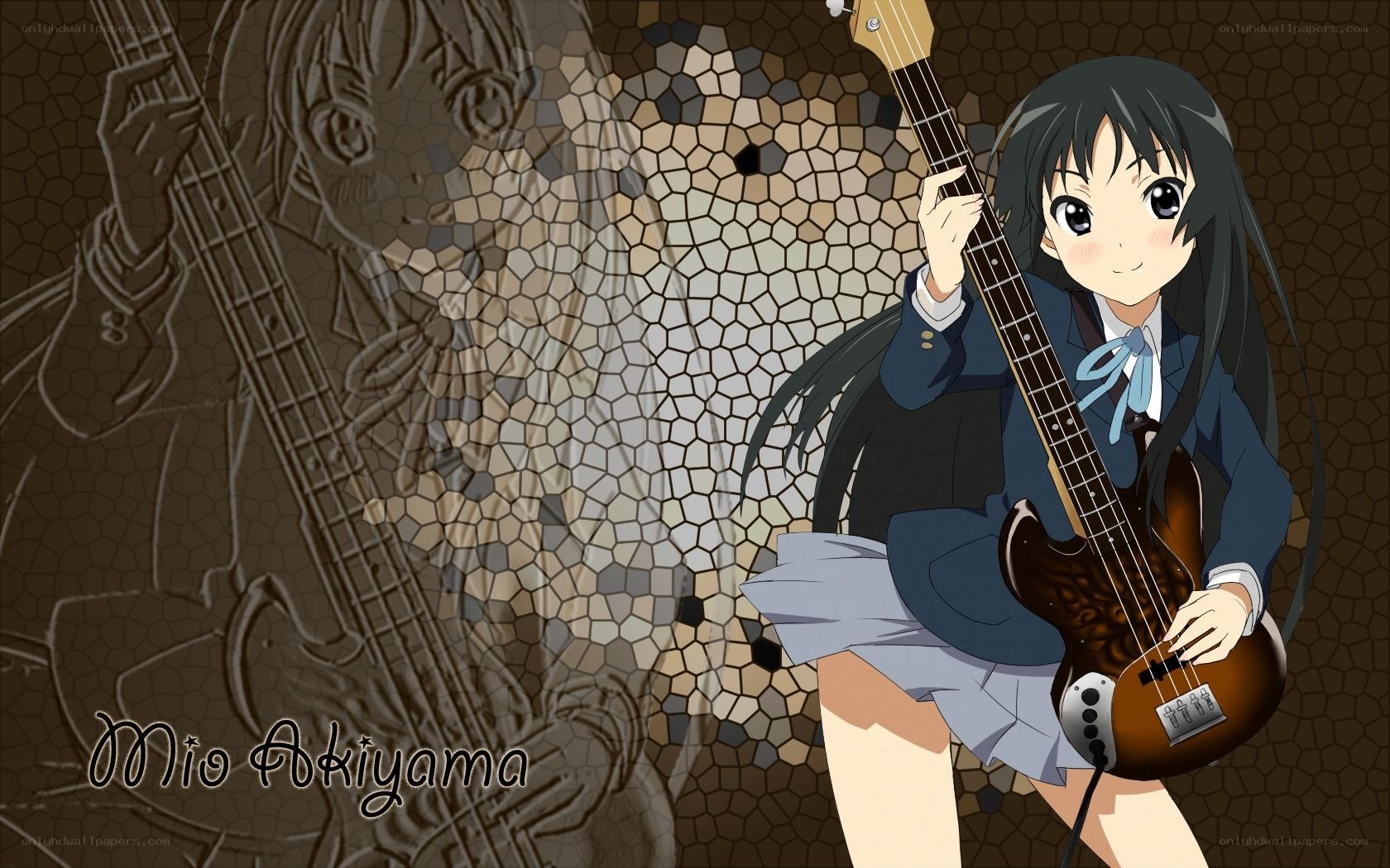 Mio Akiyama with bass guitar