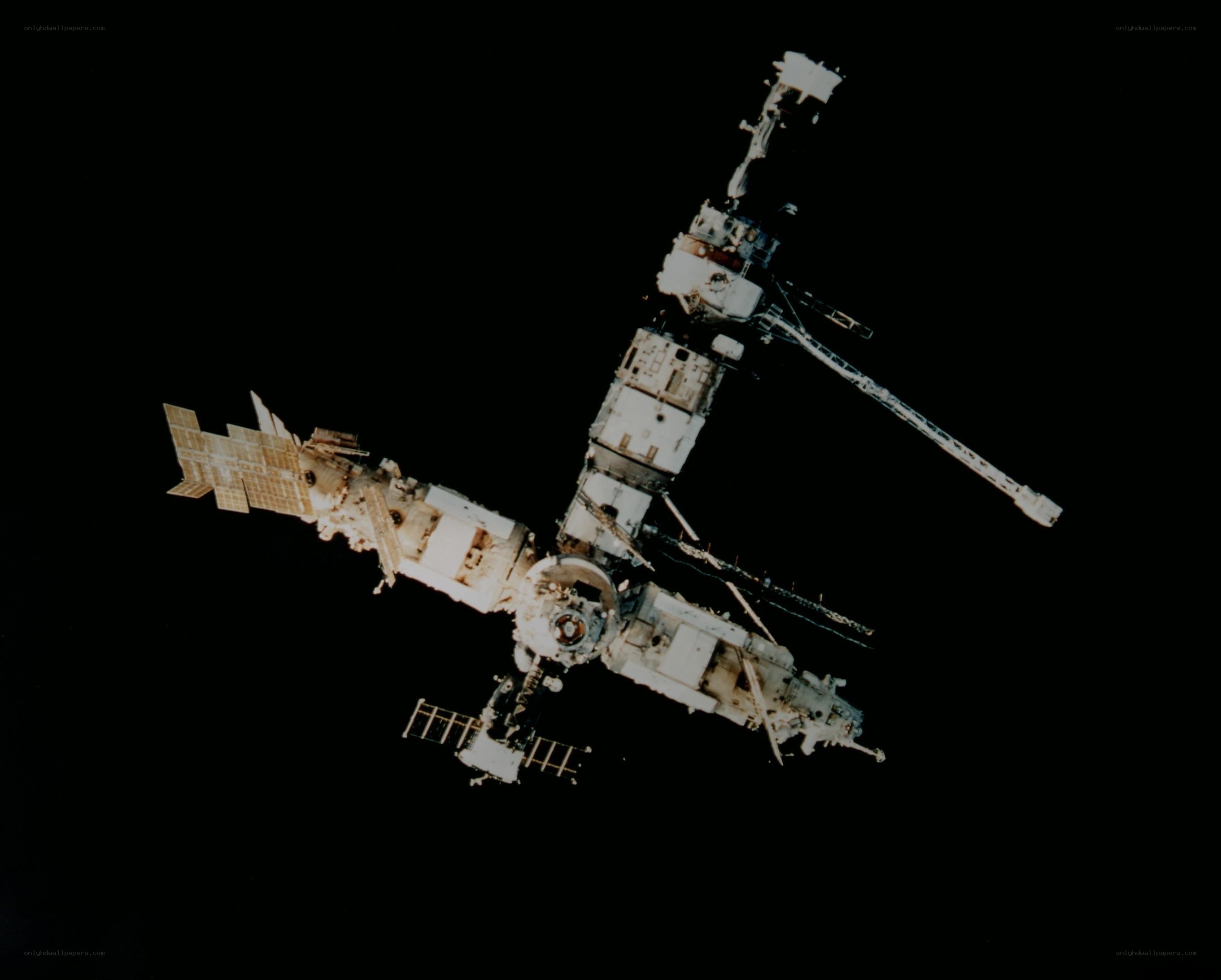 Mir space station in orbit