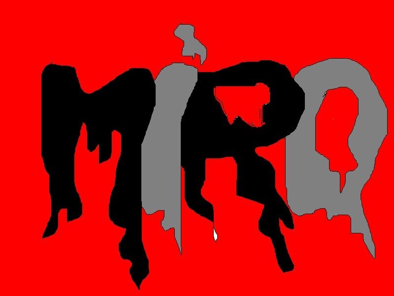 Miro logo with red background