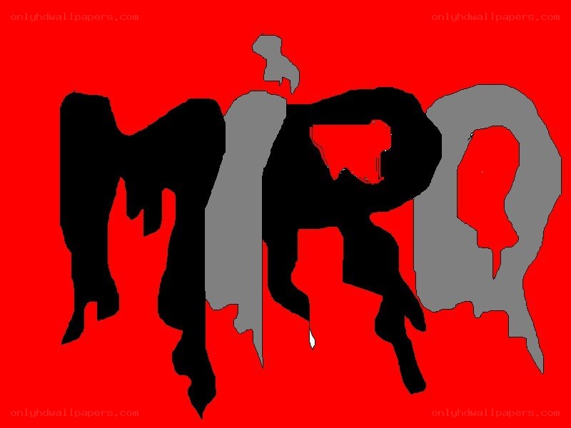 Miro logo with red background