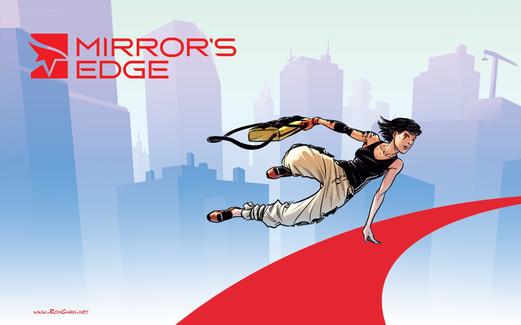 Mirror's Edge character in action
