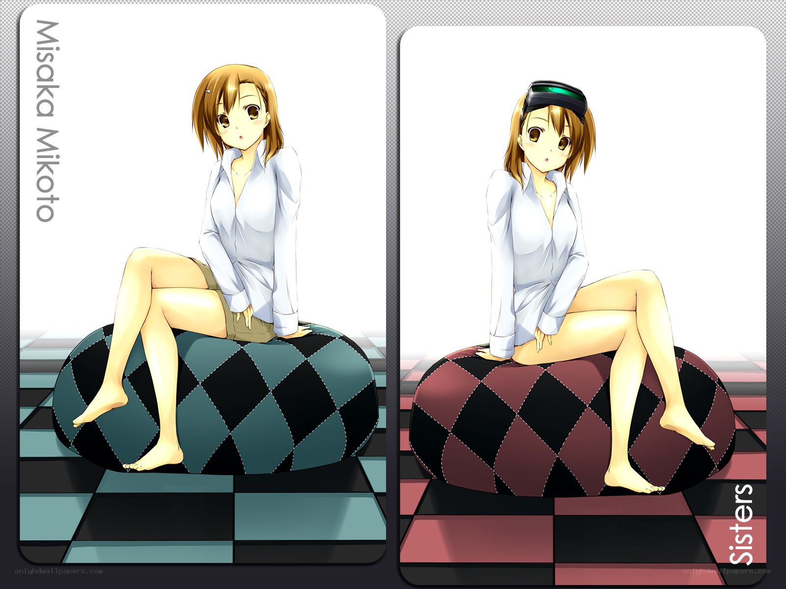 Misaka Mikoto sitting on beanbag