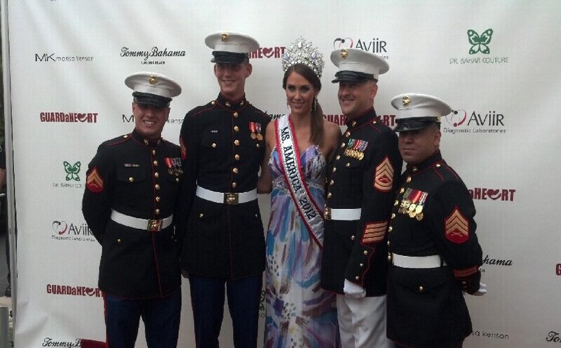 Miss America with Marines
