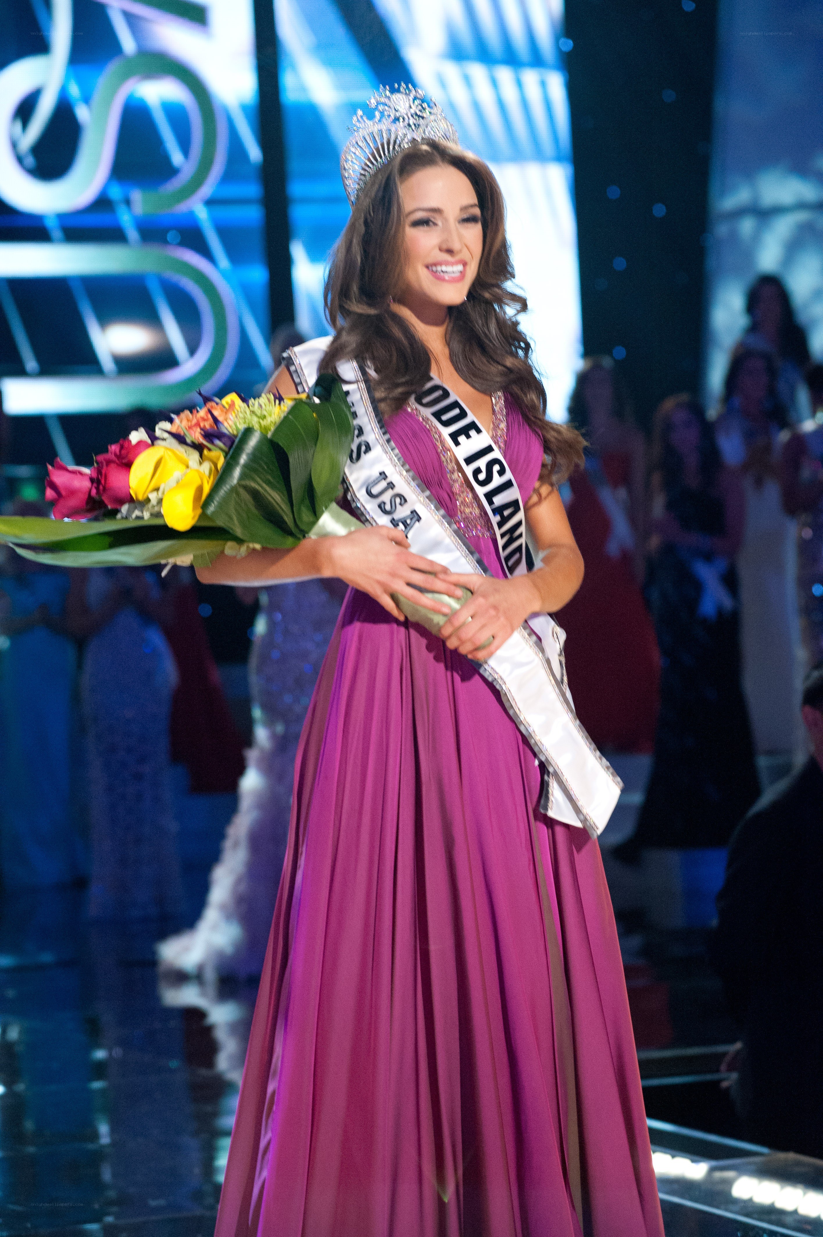 Miss USA winner on stage