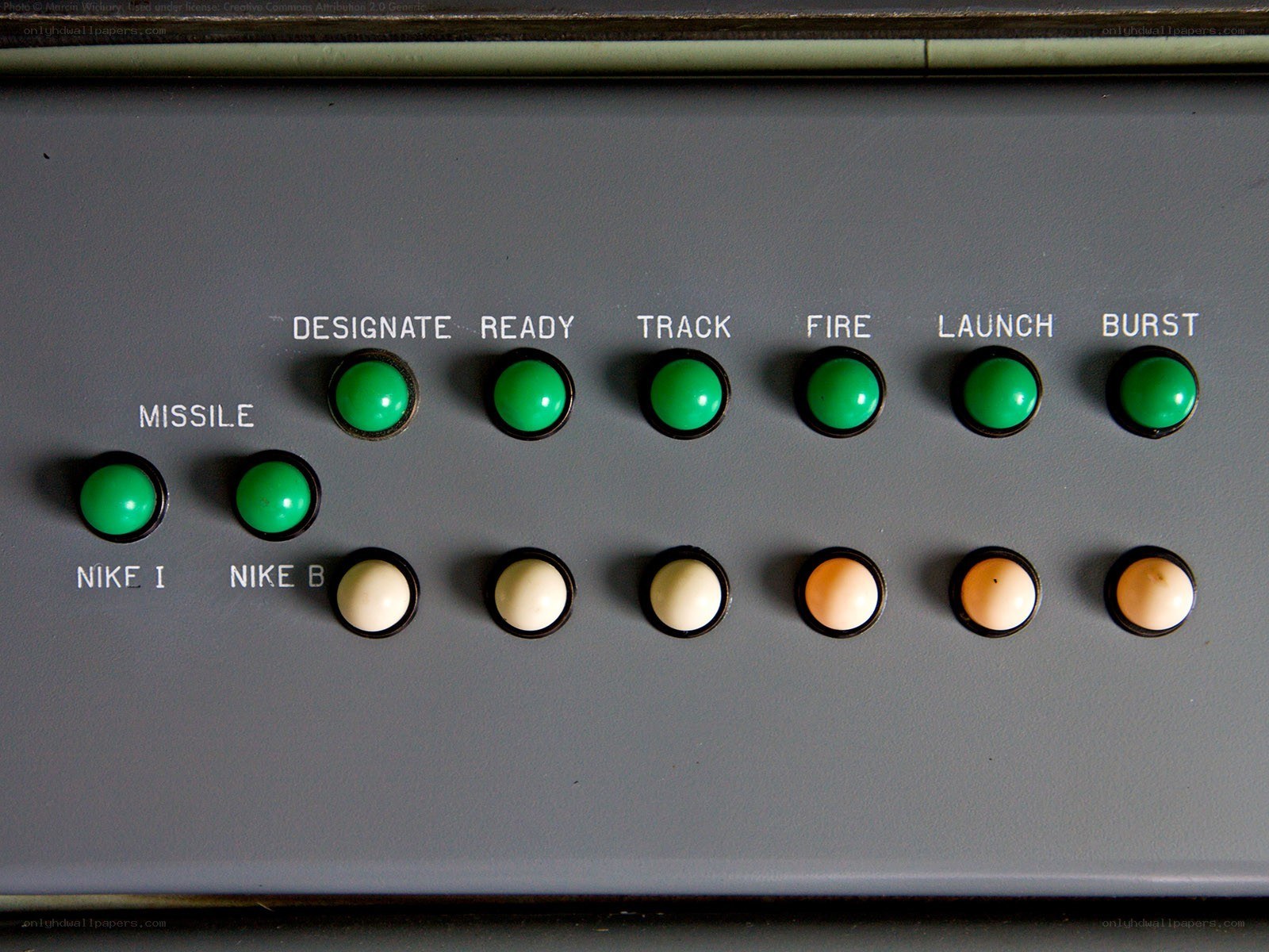 Missile control panel buttons