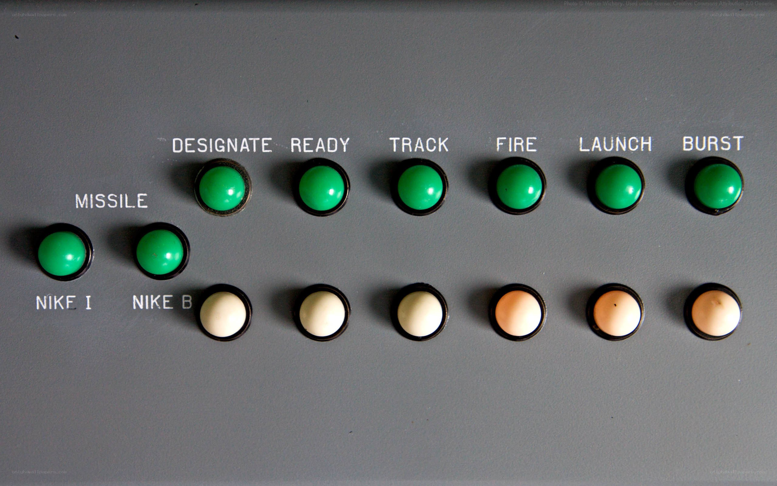 Missile control panel buttons
