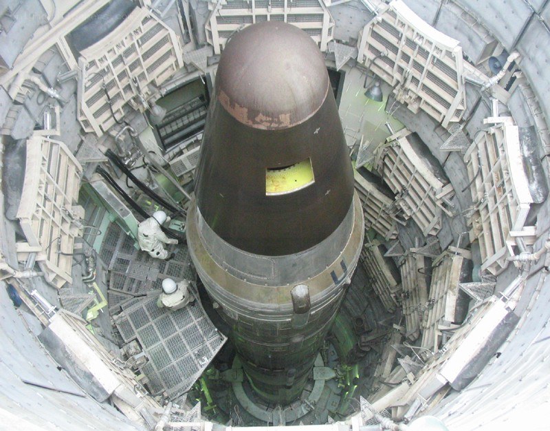 Missile in silo with personnel
