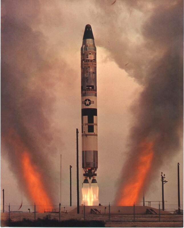Missile launch at dawn