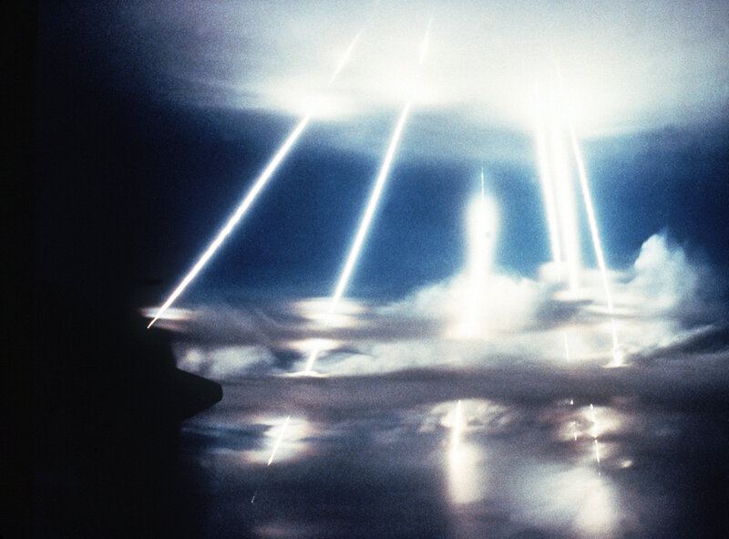 Missile launch at sea