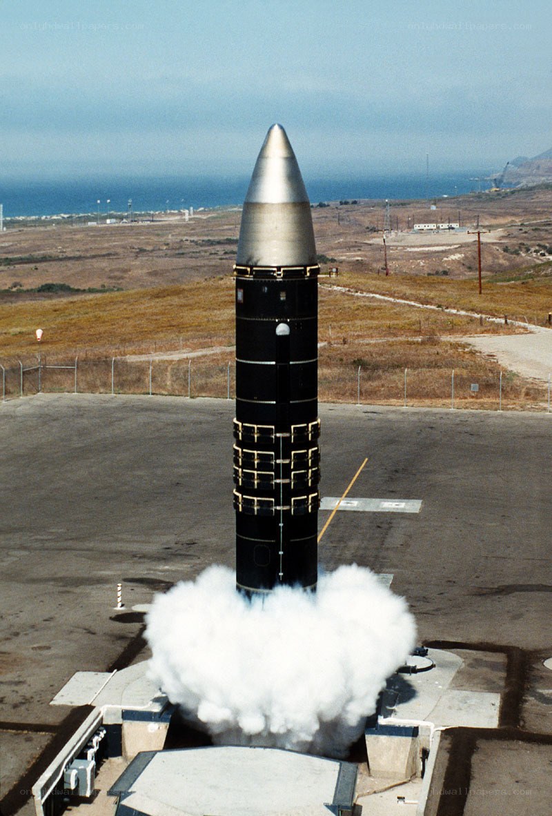 Missile launch from coastal site