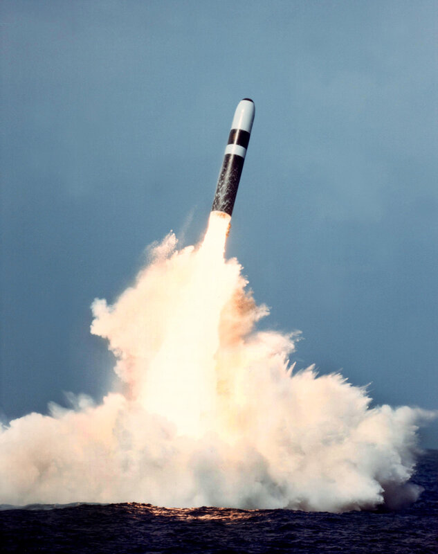 Missile launch from submarine