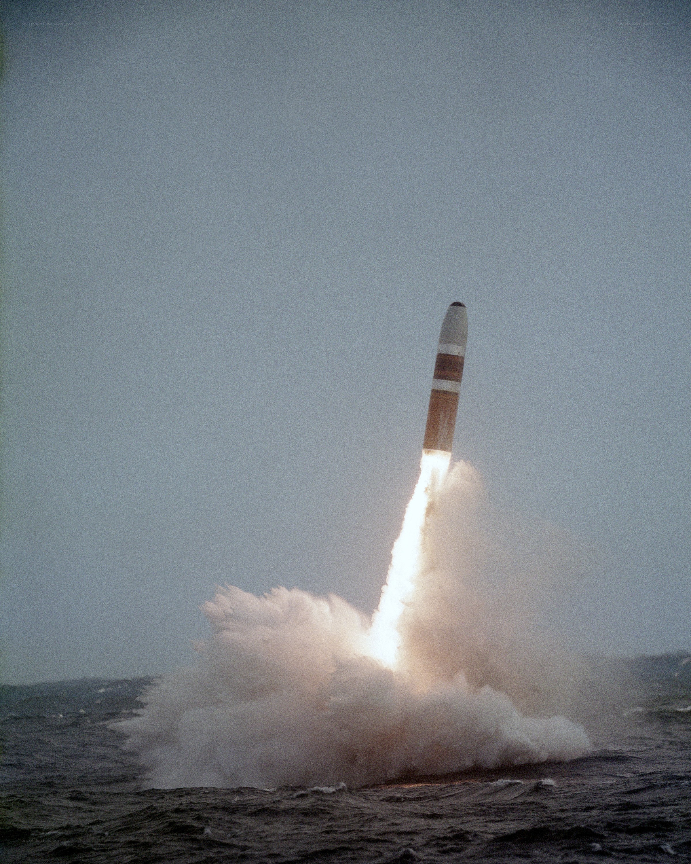 Missile launch from submarine