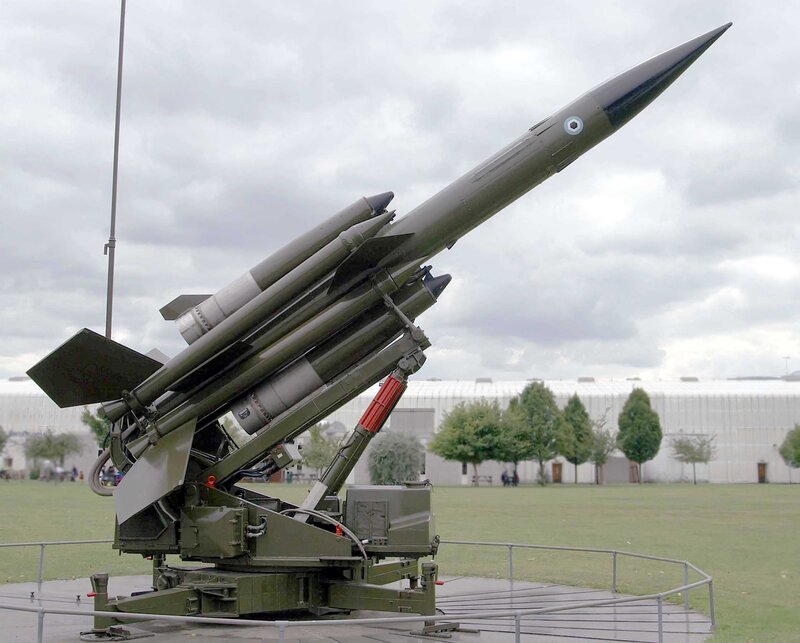 Missile launcher on display
