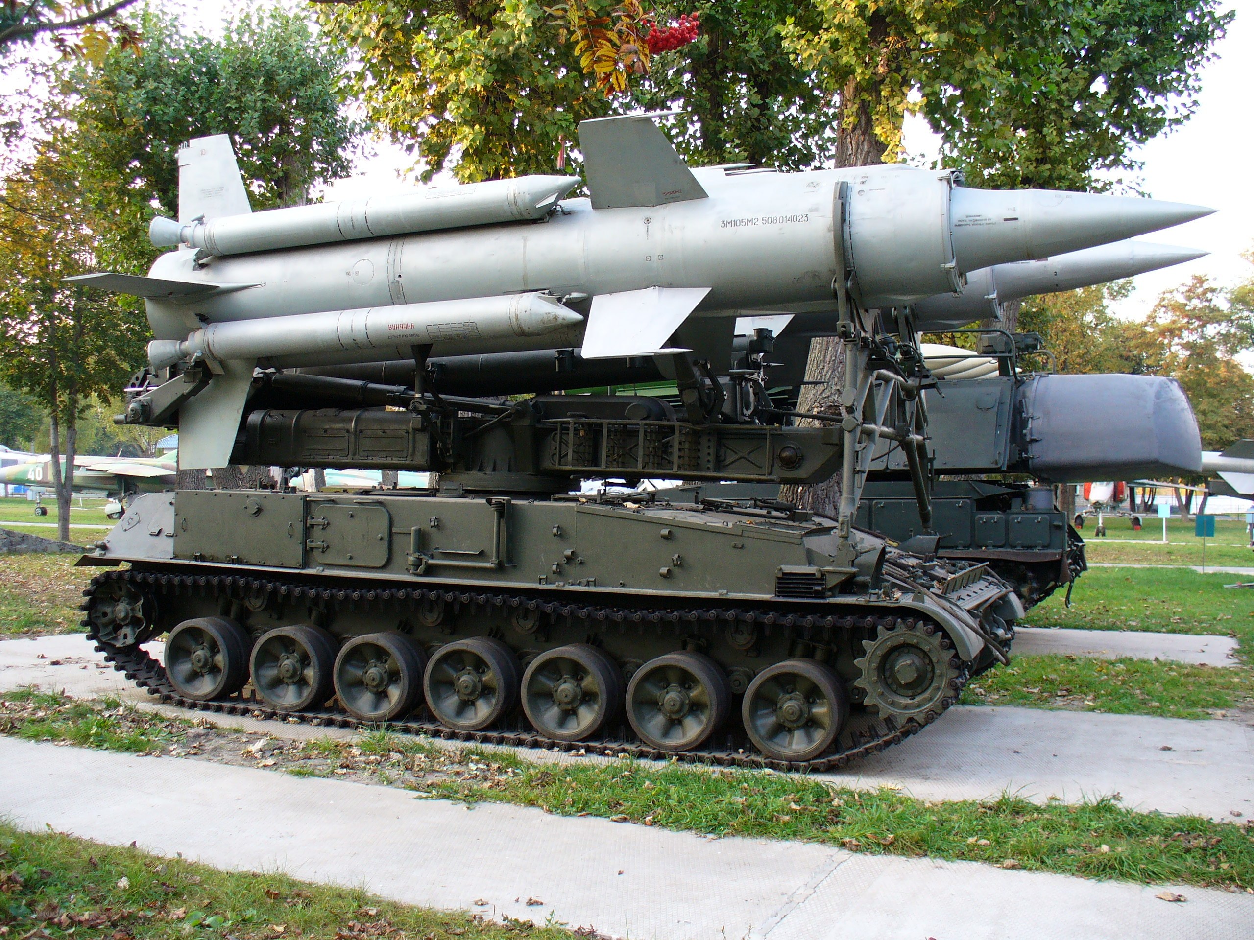Missile launcher on display