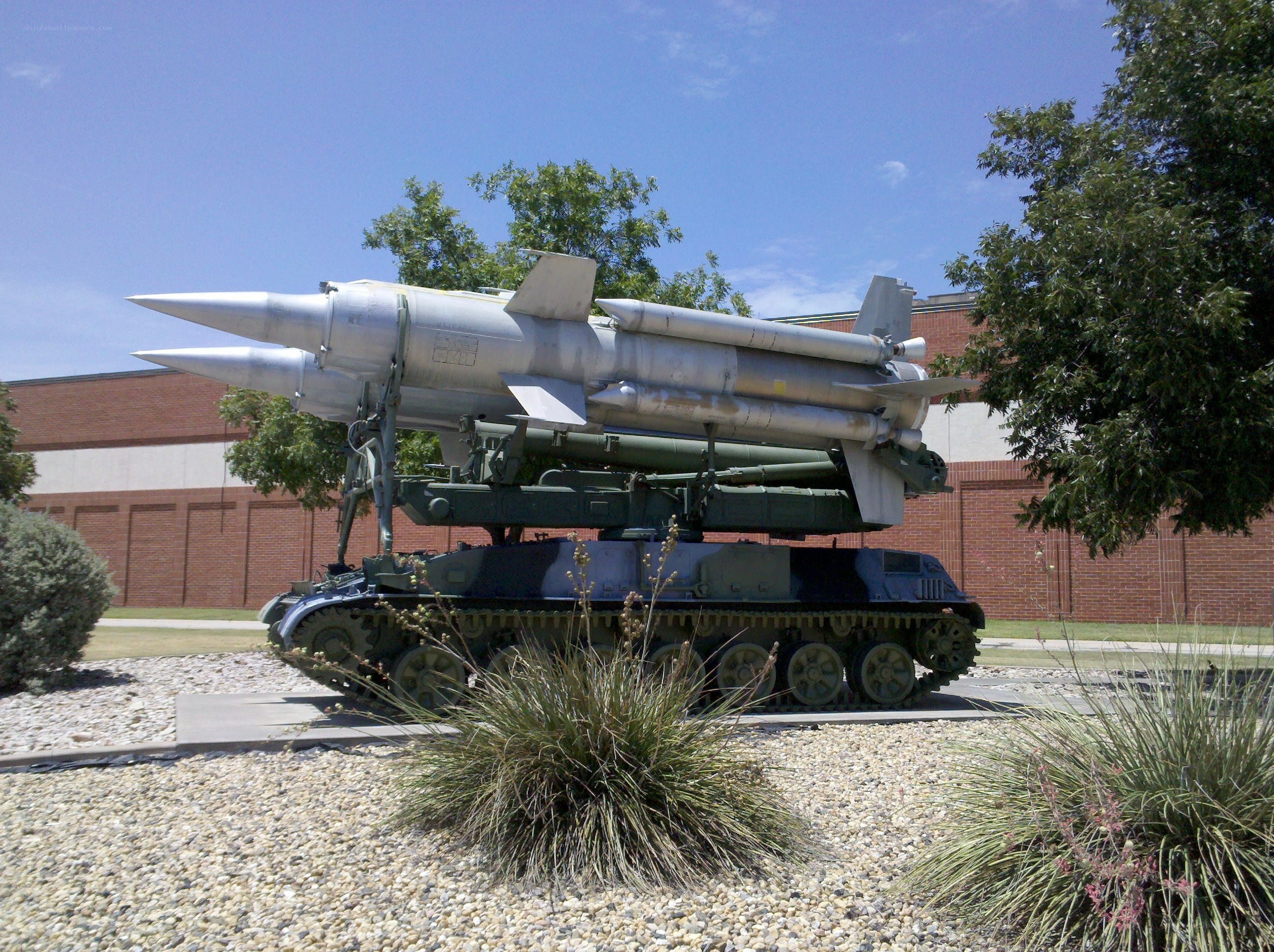 Missile launcher on display