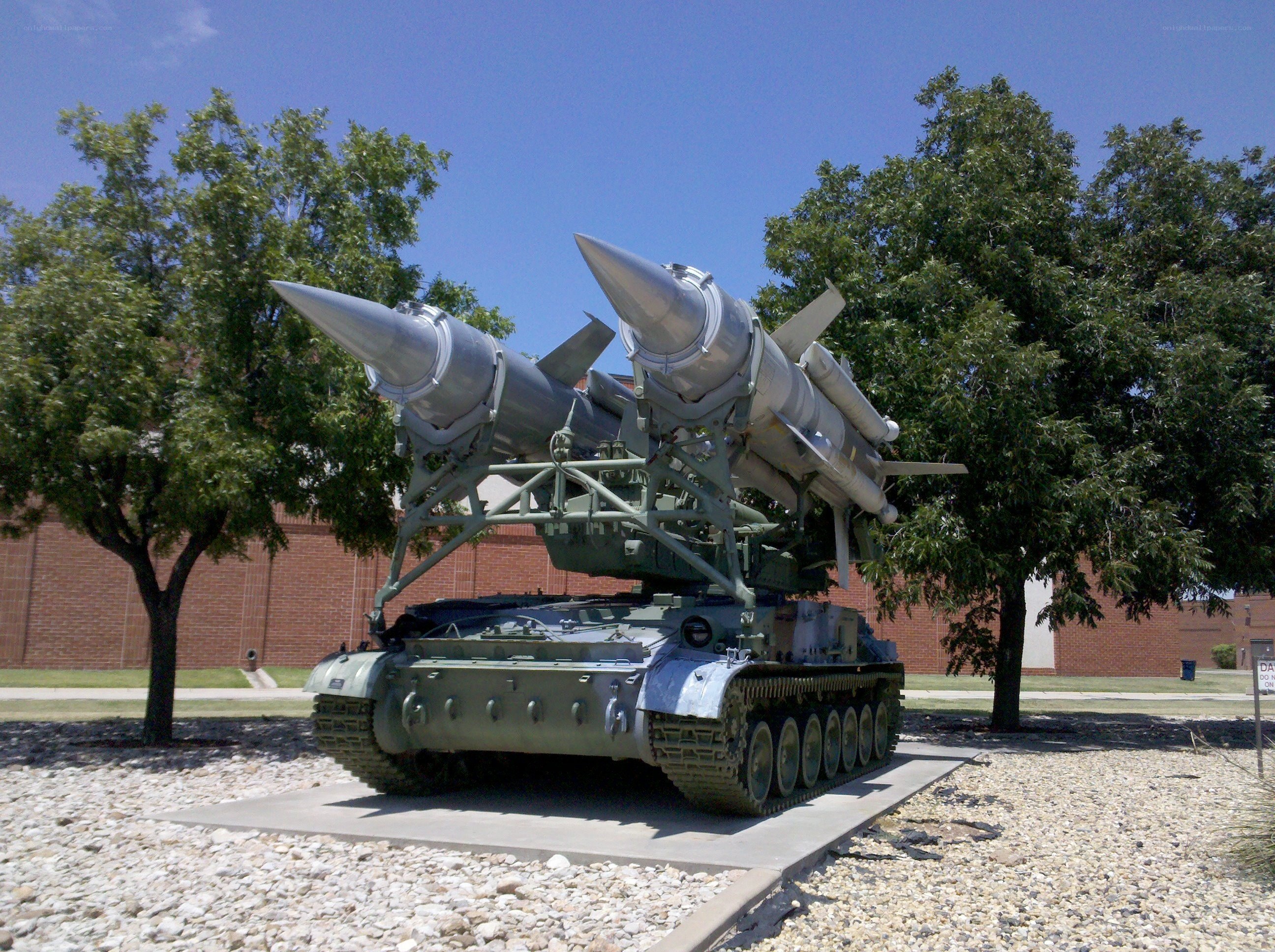 Missile launcher on display