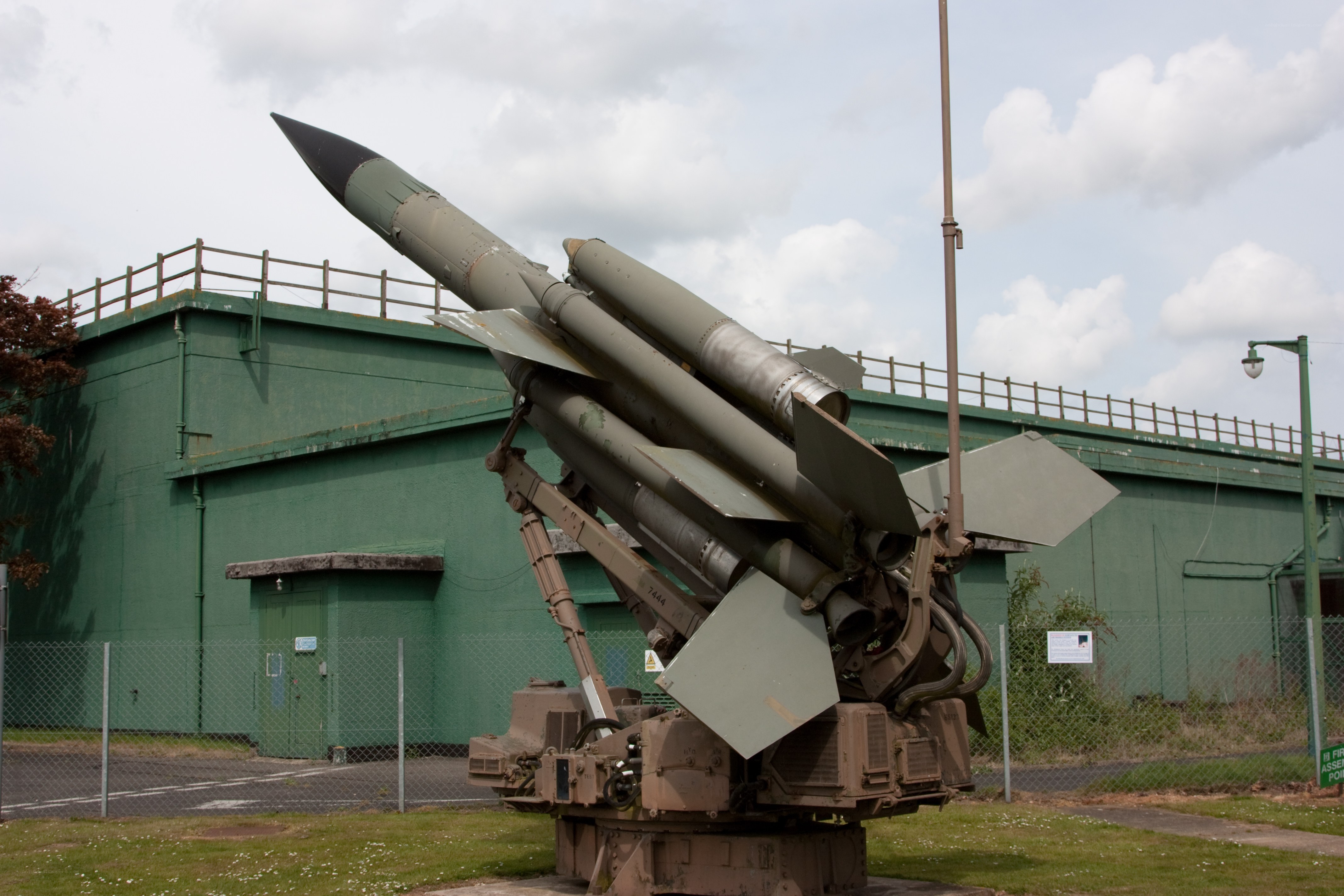 Missile launcher on display