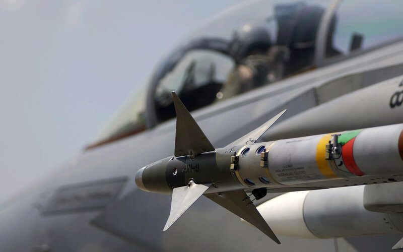 Missile on Fighter Jet — Gray