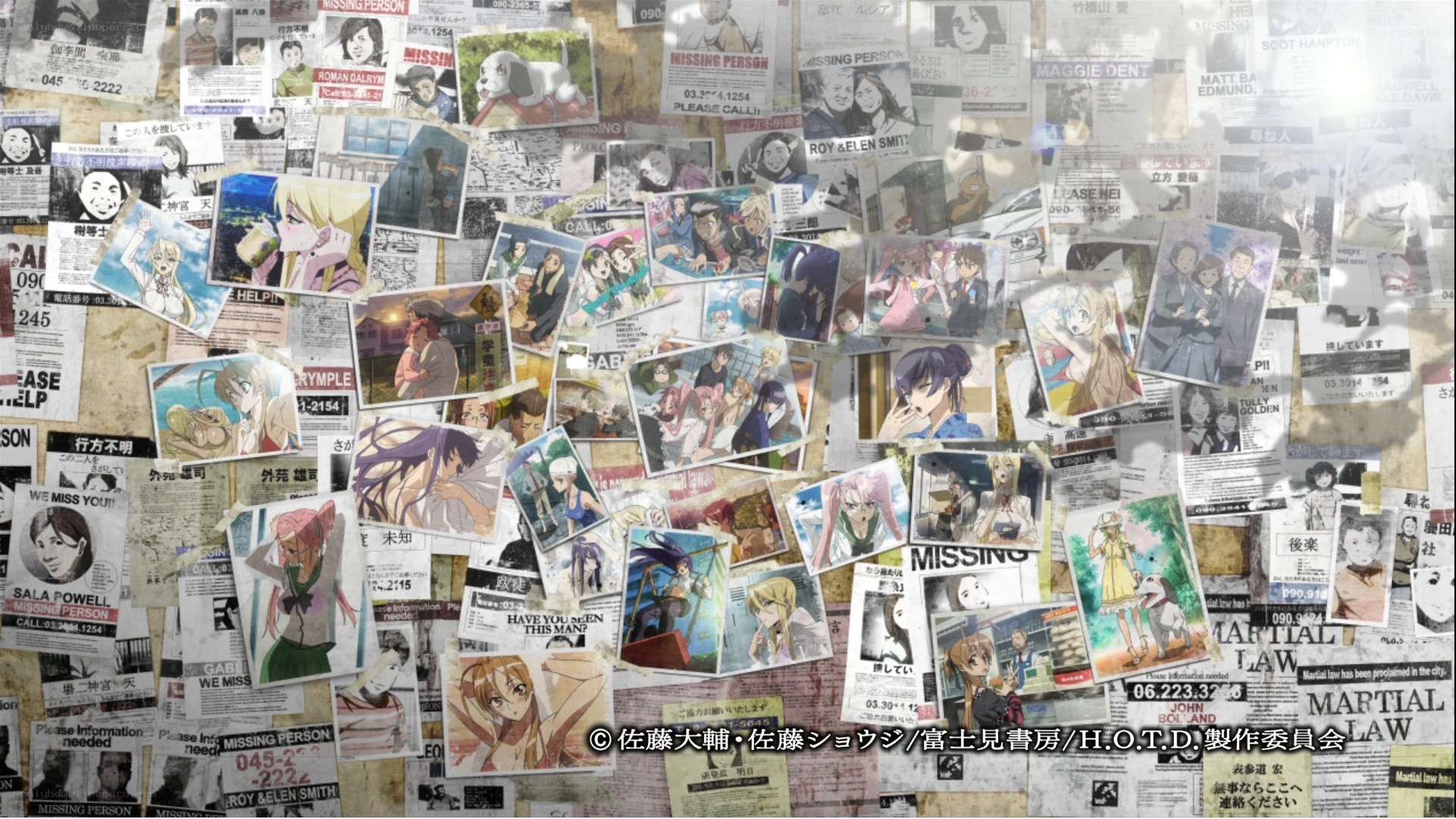 Missing person posters collage