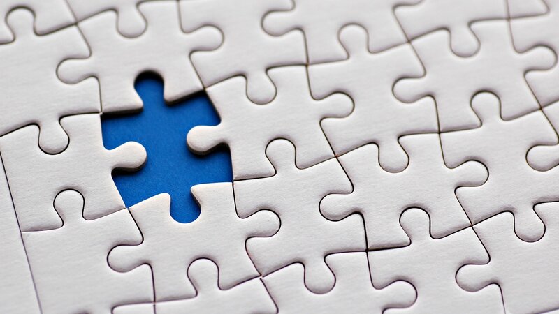 Missing Puzzle Piece — White, Neutral