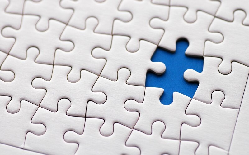 Missing Puzzle Piece — White