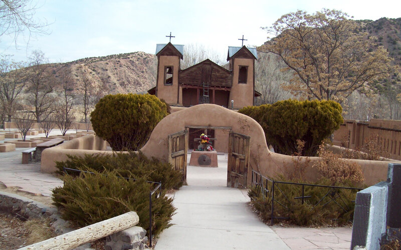 Mission Church with Adobe Walls