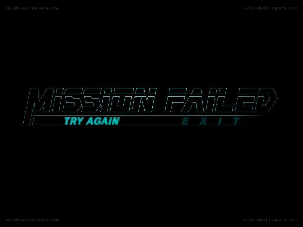 Mission Failed screen