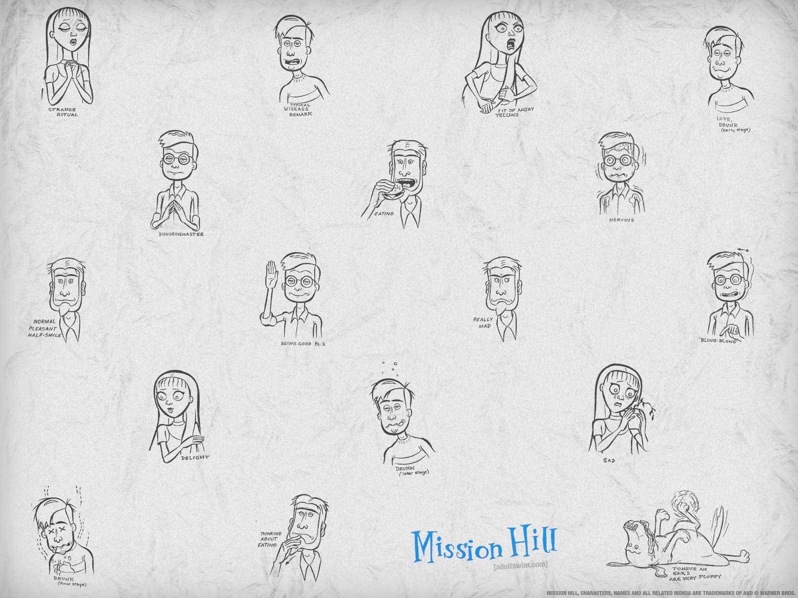 Mission Hill character expressions