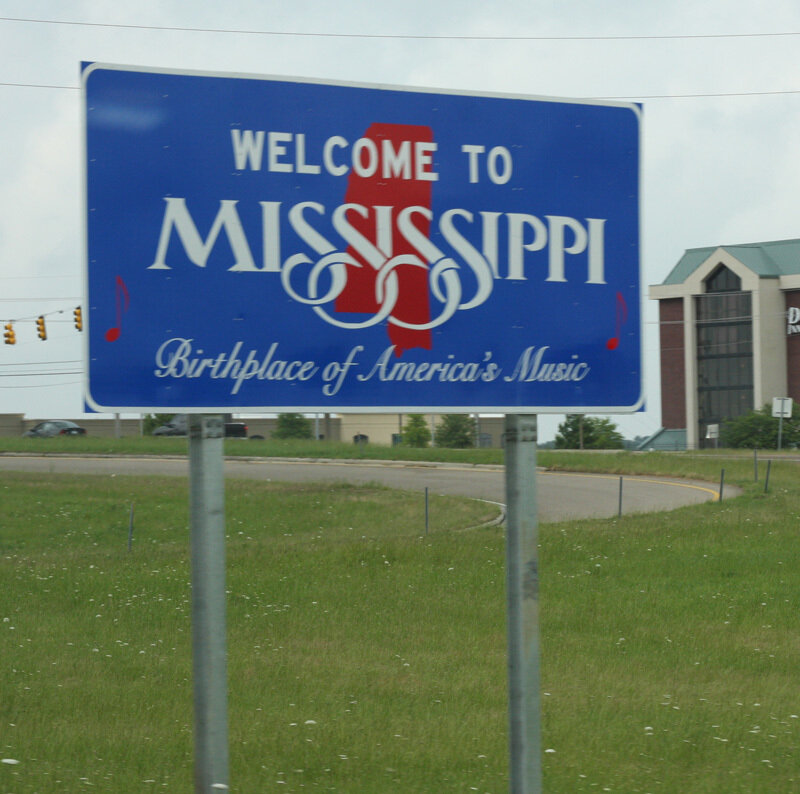 Mississippi Welcome Sign