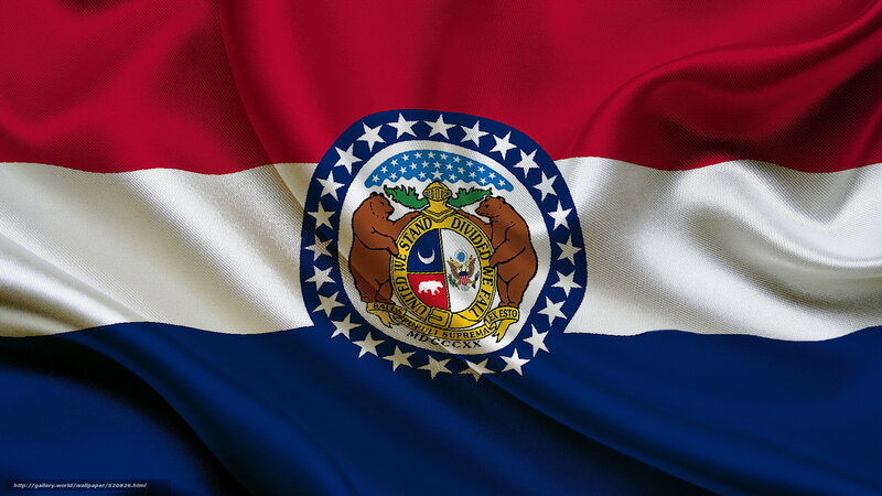 Missouri state flag waving